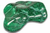 Flowery Polished Malachite Specimen - Congo #255252-1